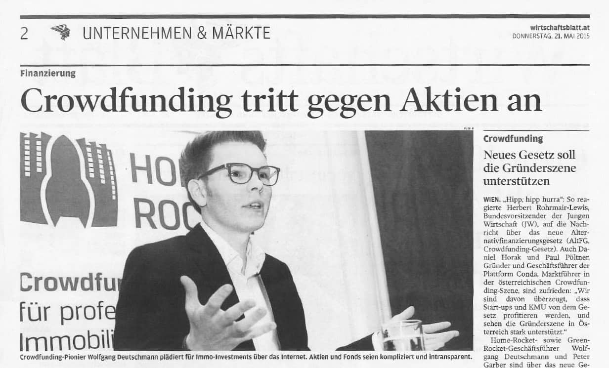 Crowdfunding Wolfgang Deutschmann Presse-Artikel